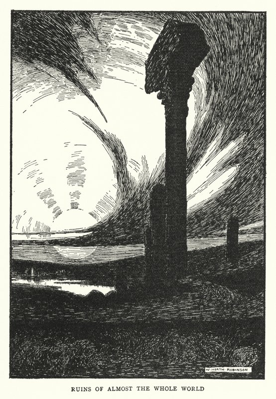 Ruínas de quase todo o mundo (litho) de William Heath Robinson