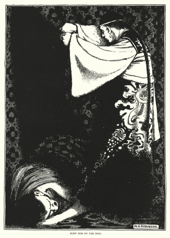 Derramou-o na hora (gravura) de William Heath Robinson