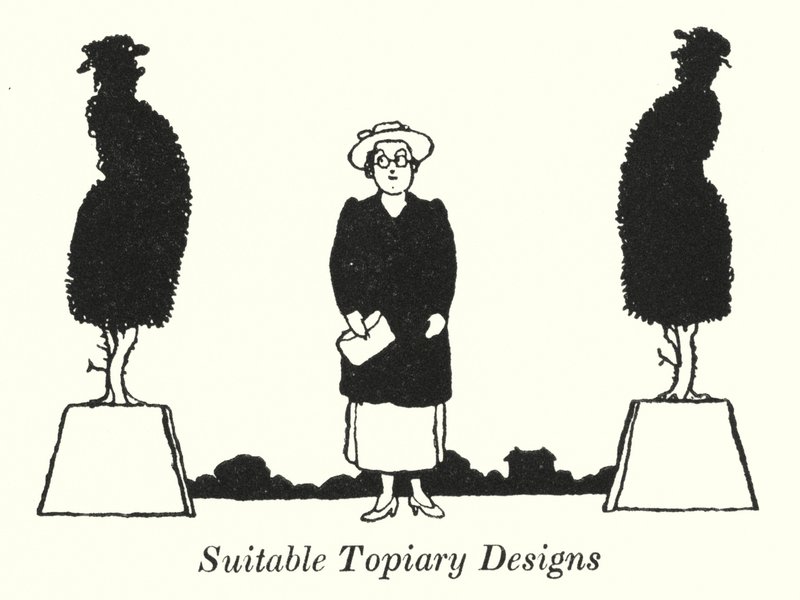 Desenhos Topiários Adequados (litho) de William Heath Robinson