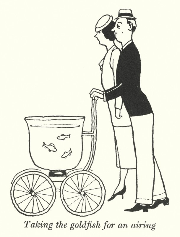 Levar o peixe-dourado para arejar (litho) de William Heath Robinson