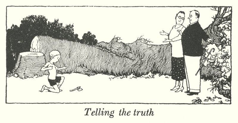 Dizer a verdade (litho) de William Heath Robinson