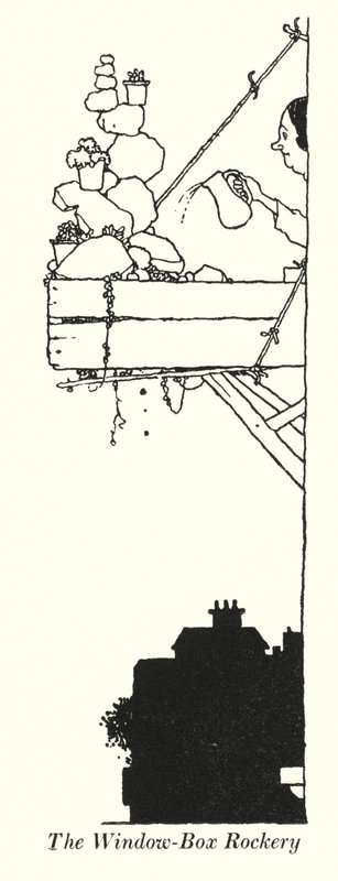 A Janela-Box Rockery (litho) de William Heath Robinson