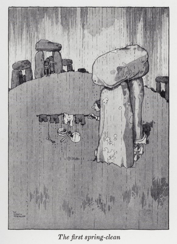 A primeira limpeza de primavera (litho) de William Heath Robinson