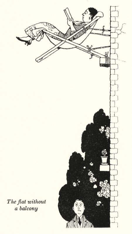 O apartamento sem varanda (litho) de William Heath Robinson
