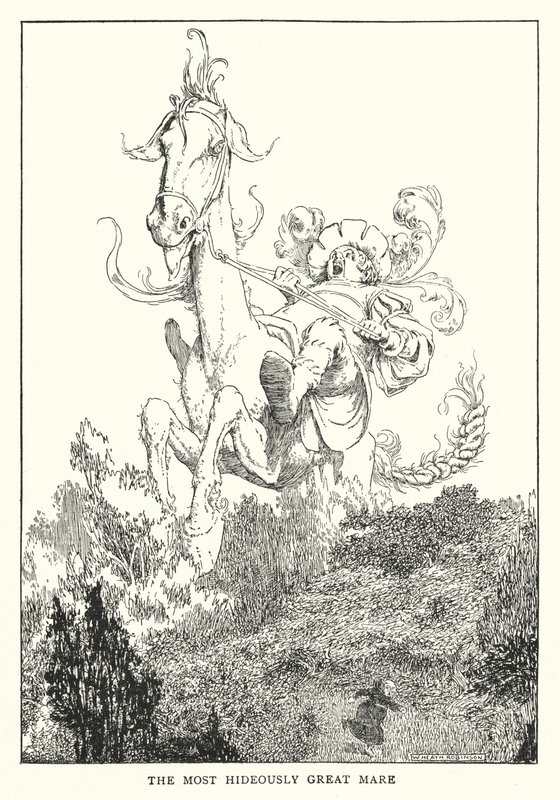 A égua mais horrivelmente grande (litho) de William Heath Robinson