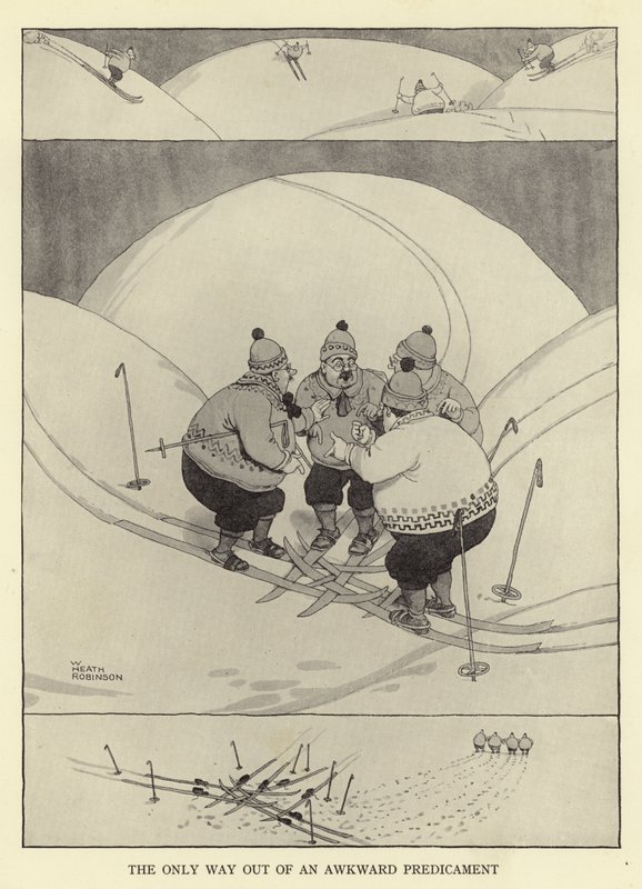 A única maneira de sair de um julgamento estranho de William Heath Robinson
