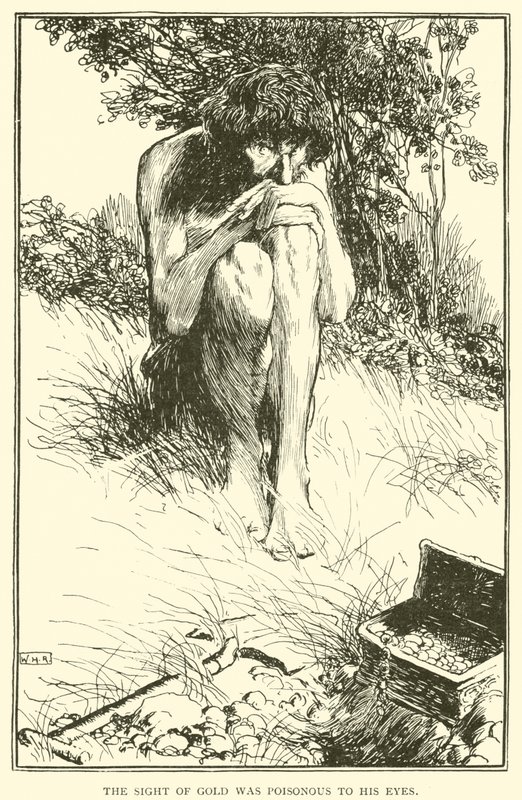 A visão de ouro era venenosa para os olhos dele de William Heath Robinson