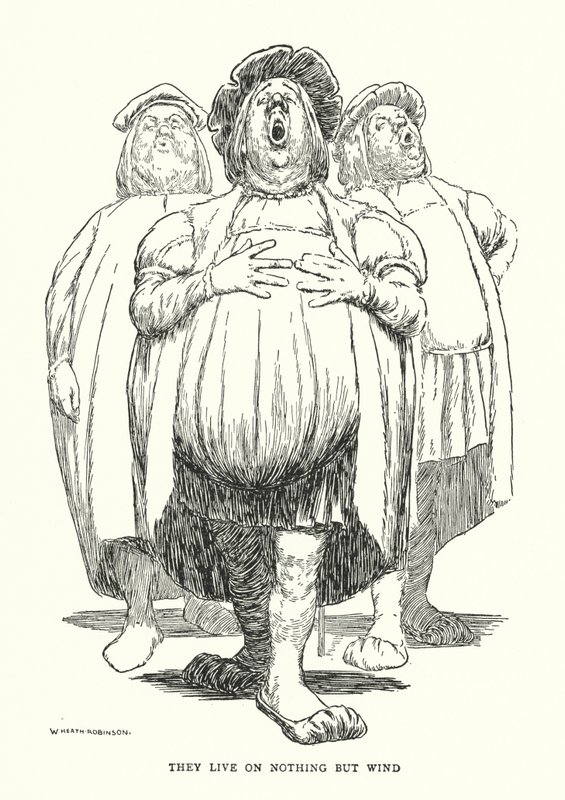 Eles não vivem de nada além do vento (litho) de William Heath Robinson