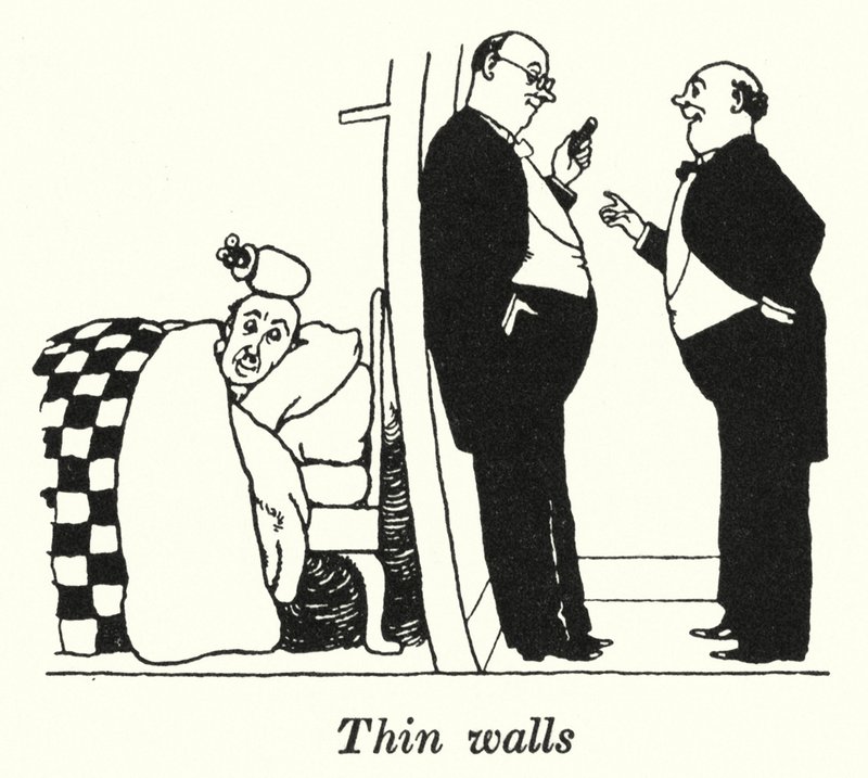 Paredes finas (litho) de William Heath Robinson