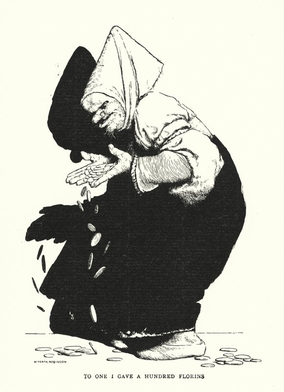A um eu dei cem florins (litho) de William Heath Robinson