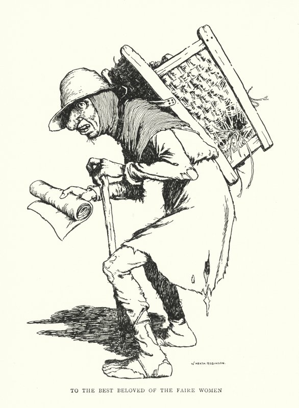 Para a melhor amada das mulheres faire (litho) de William Heath Robinson