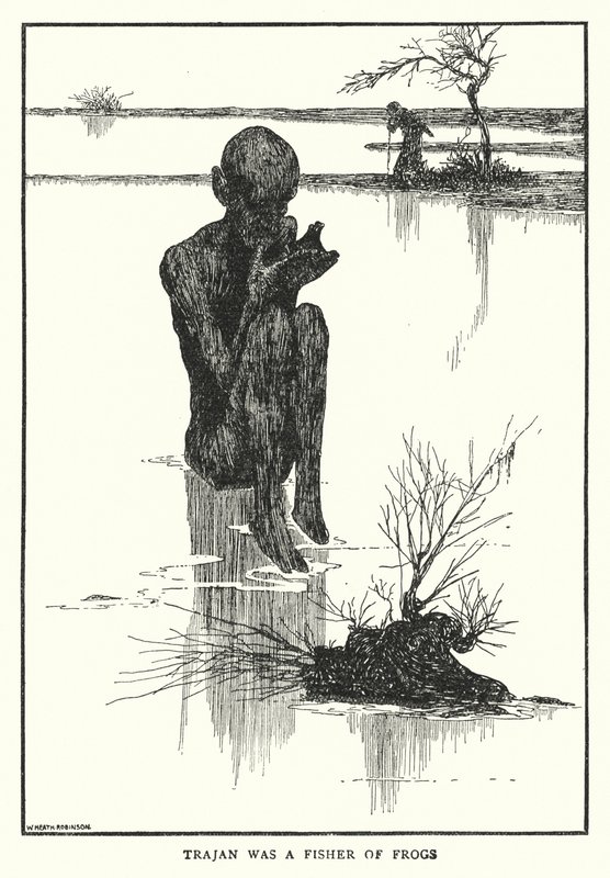 Trajan era um pescador de sapos (litho) de William Heath Robinson