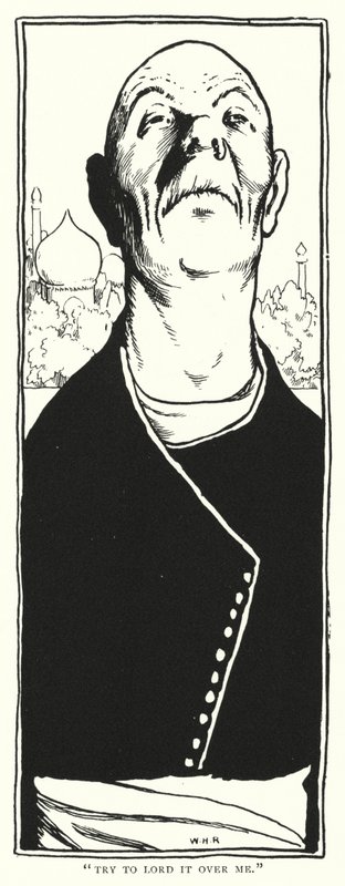 "Tenta dominar-me" (gravura) de William Heath Robinson