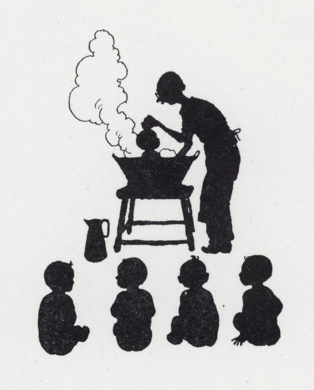 Lavagem de bebês (litho) de William Heath Robinson