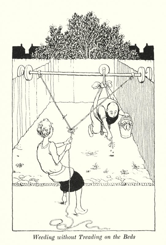 Ervilhagem sem Pisa nas Camas (litho) de William Heath Robinson