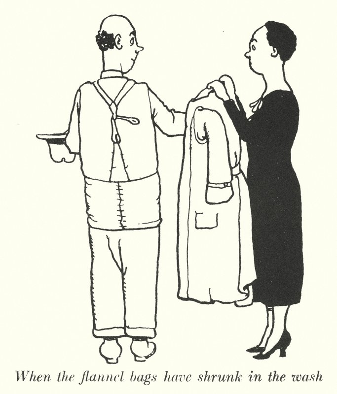 Quando os sacos de flanela tiverem encolhido na lavagem (litho) de William Heath Robinson