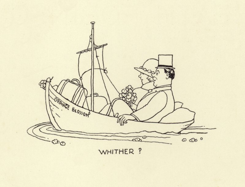Aonde, casal se assentou no mar da vida de casado de William Heath Robinson