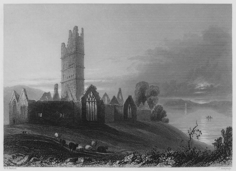 Abadia de Moyne (gravura) de William Henry (after) Bartlett