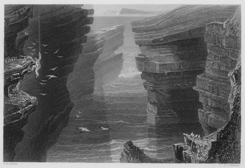 Cove in Malbay (gravura) de William Henry (after) Bartlett