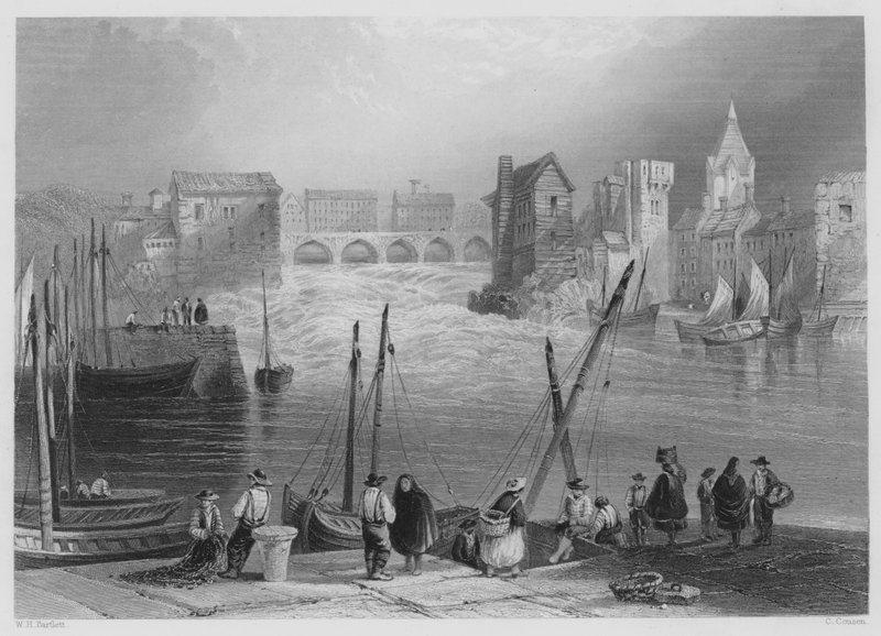 Galway, do Gladdagh (gravura) de William Henry (after) Bartlett
