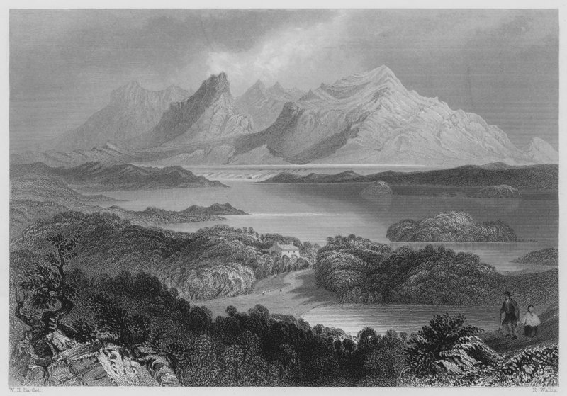 Garromin, Connemara (gravura) de William Henry (after) Bartlett