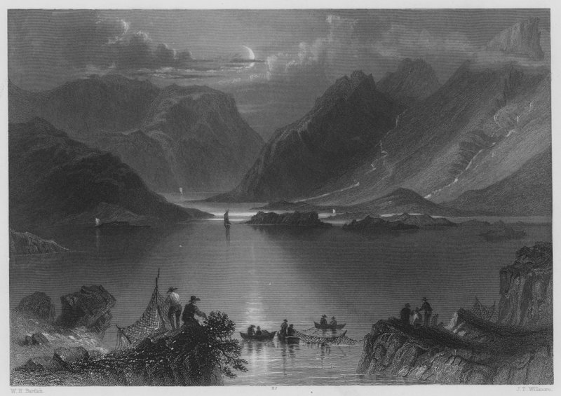 Chefe dos Killeries, Connemara (gravura) de William Henry (after) Bartlett