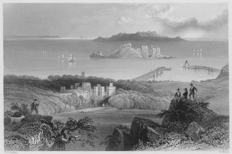 Howth Castle (gravura) de William Henry (after) Bartlett