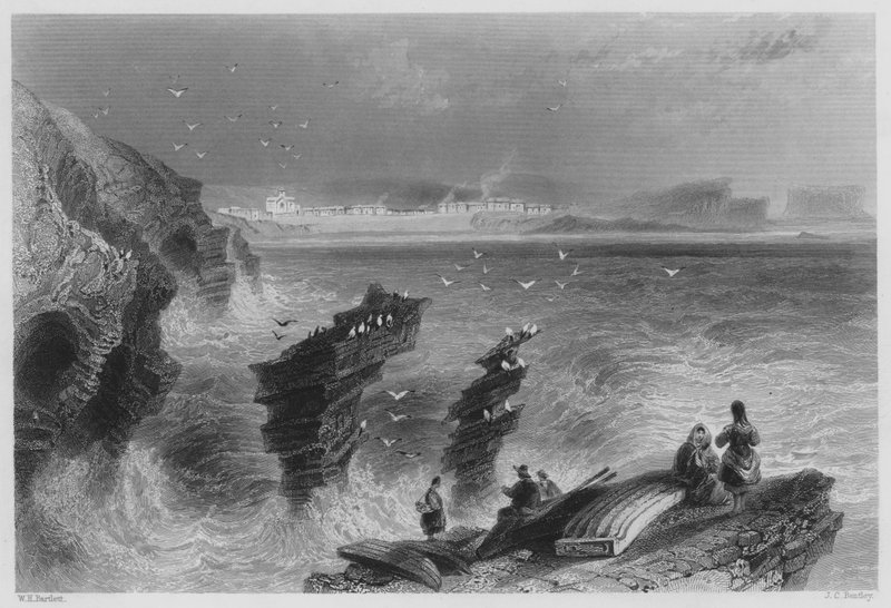 Kilkee, County Clare (gravura) de William Henry (after) Bartlett