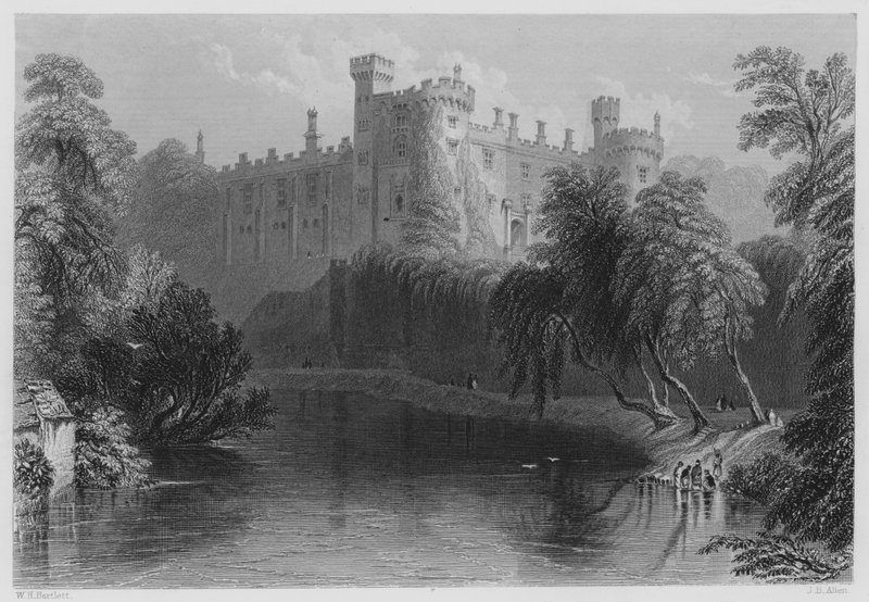 Castelo Kilkenny (gravura) de William Henry (after) Bartlett