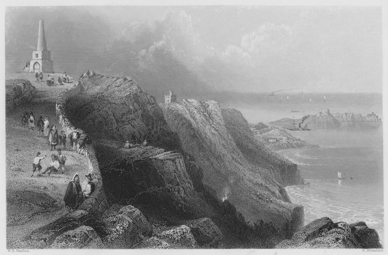 Killiney Hill, perto de Dublin (gravura) de William Henry (after) Bartlett
