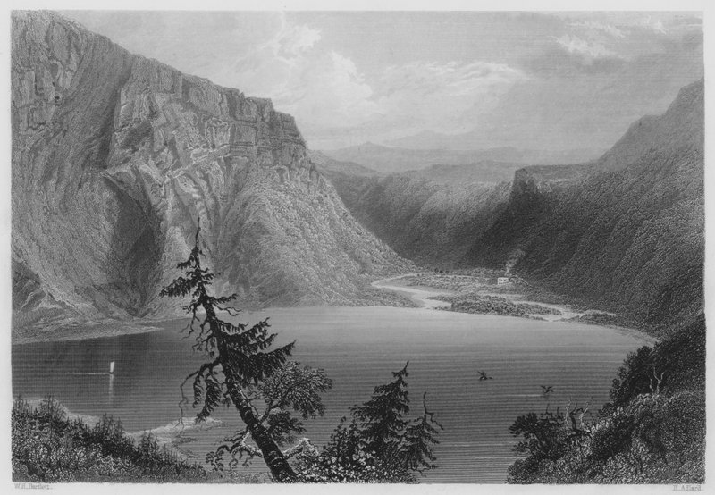 Luggelaw, Condado de Wicklow (gravura) de William Henry (after) Bartlett