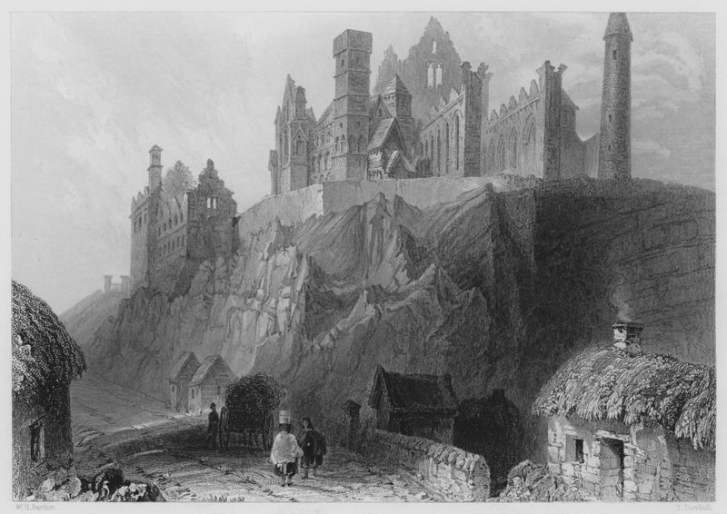 Rocha de Cashel (gravura) de William Henry (after) Bartlett