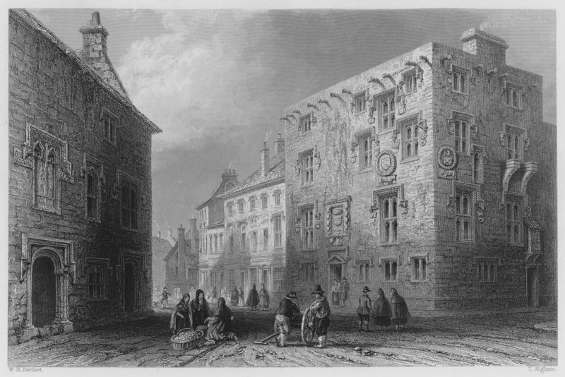 Rua em Galway (gravura) de William Henry (after) Bartlett