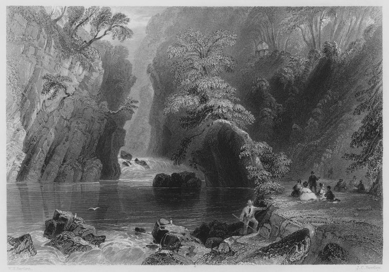 O Dargle (gravura) de William Henry (after) Bartlett