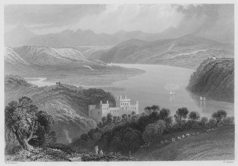 O Vale da Água Negra, entre Lismore e Youghall (gravura) de William Henry (after) Bartlett