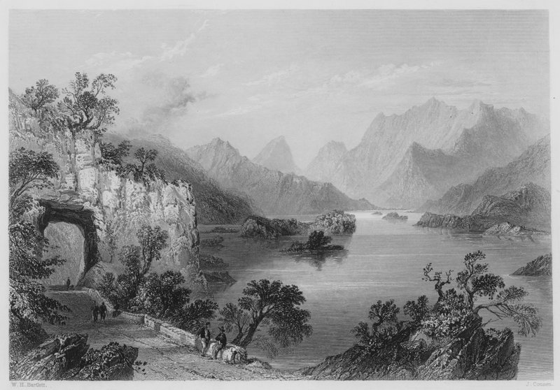 Upper Lake, Killarney (gravura) de William Henry (after) Bartlett