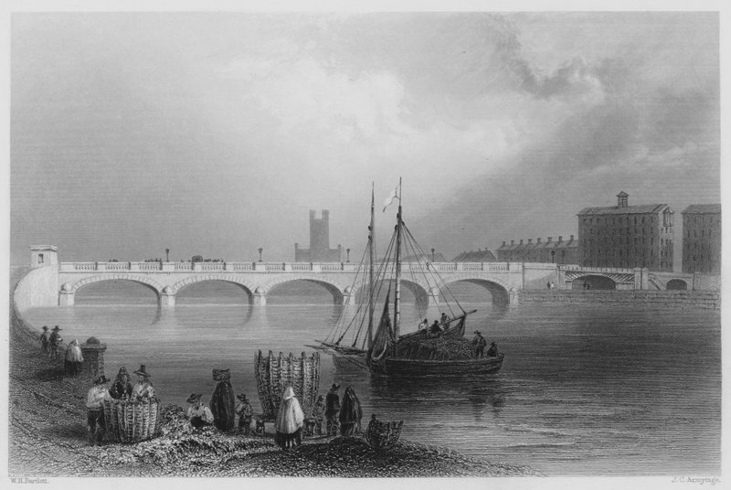 Ponte Wellesley, Limerick (gravura) de William Henry (after) Bartlett