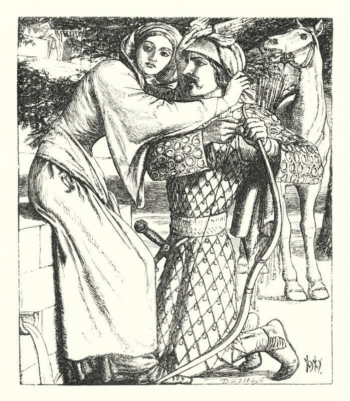 A Balada de Oriana (gravura) de William Henry (after) Hunt
