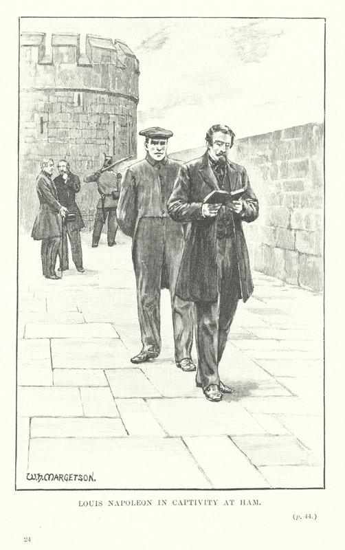 Luís Napoleão em cativeiro em Ham (litografia) de William Henry (after) Margetson