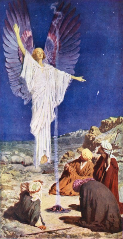 O Primeiro Noel (litografia a cores) de William Henry (after) Margetson