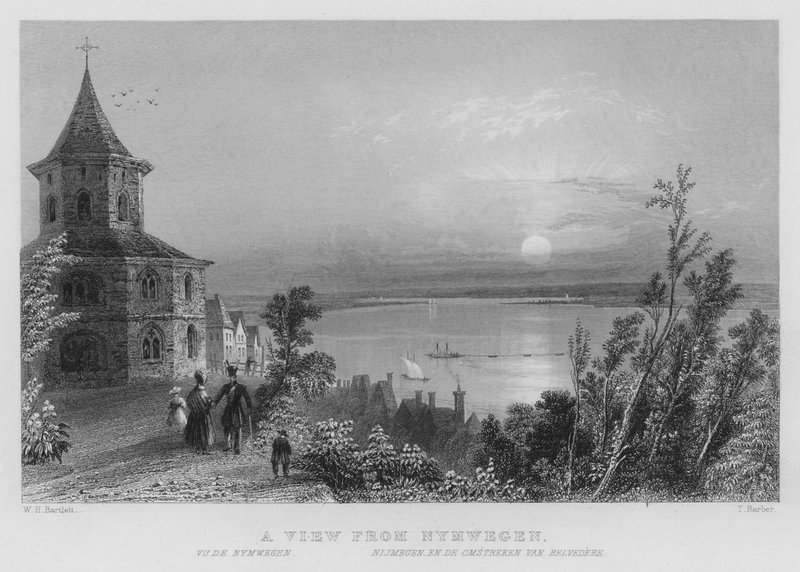 Uma Vista de Nymwegen (gravura) de William Henry Bartlett