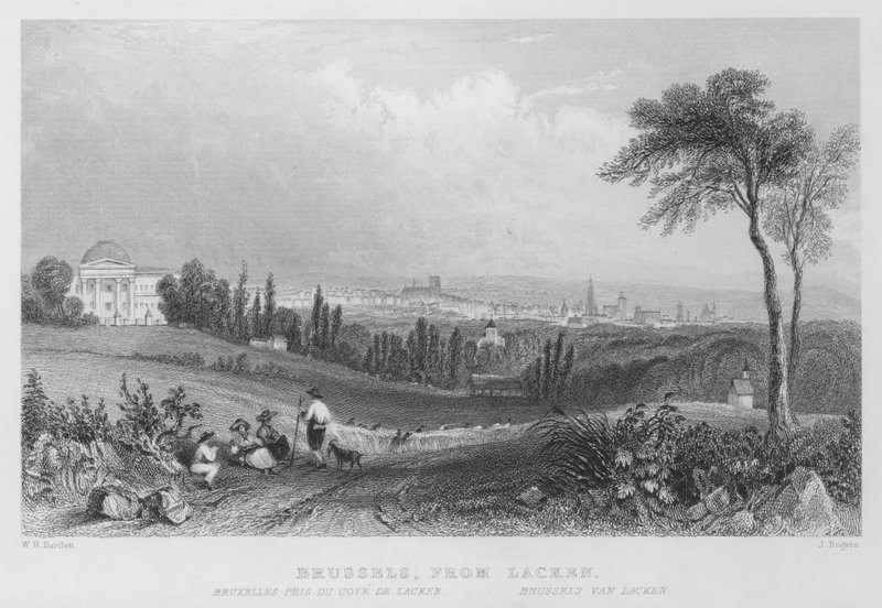 Bruxelas, de Lacken (gravura) de William Henry Bartlett