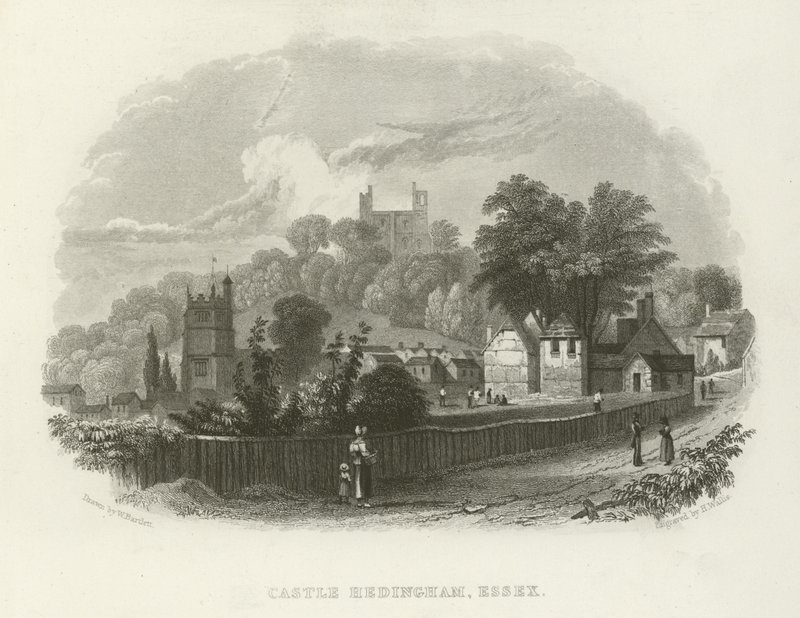 Castelo Hedingham, Essex de William Henry Bartlett