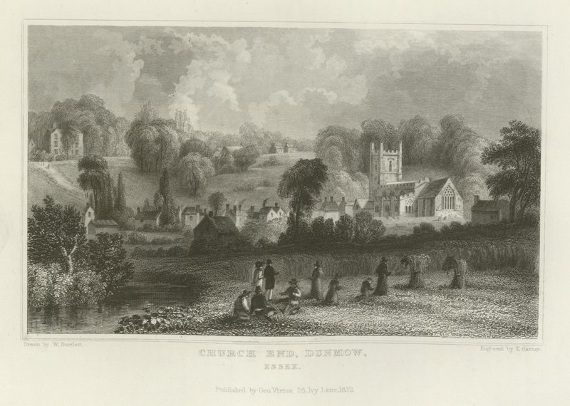 Church End, Dunmow, Essex de William Henry Bartlett