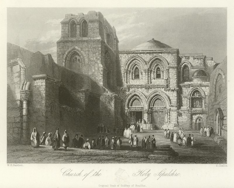 Igreja do Santo Sepulcro, em Jerusalém de William Henry Bartlett