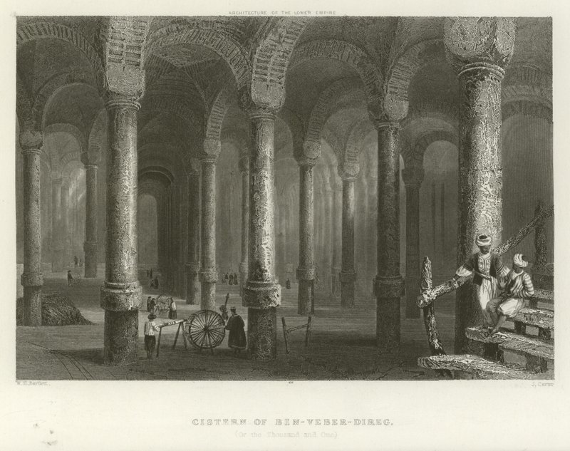 Cisterna de Philoxenos, Constantinopla de William Henry Bartlett