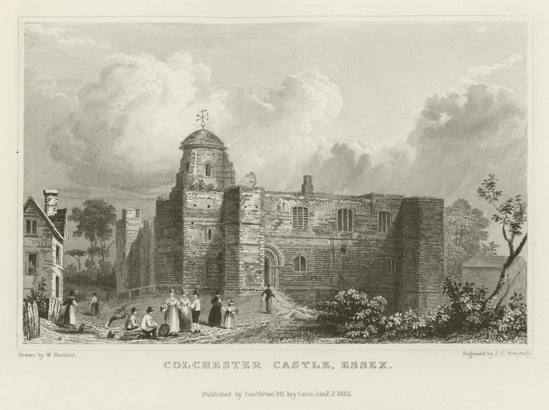 Colchester Castle, Essex de William Henry Bartlett