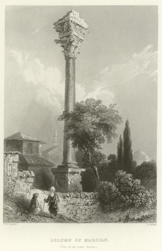 Coluna de Marciano, Constantinopla de William Henry Bartlett