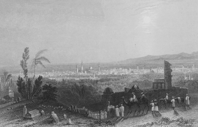 Damasco, de cima Salahyeh de William Henry Bartlett