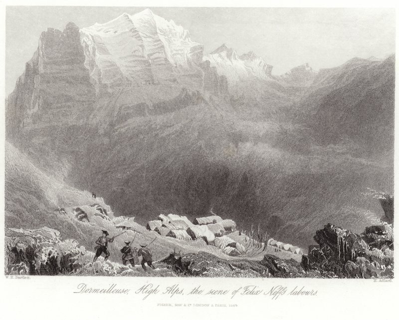 Dormeilleuse nos Altos Alpes de William Henry Bartlett